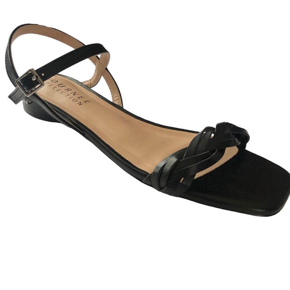 Journee Collection Women's Block Heel Verity Sandal Black Size 8 New